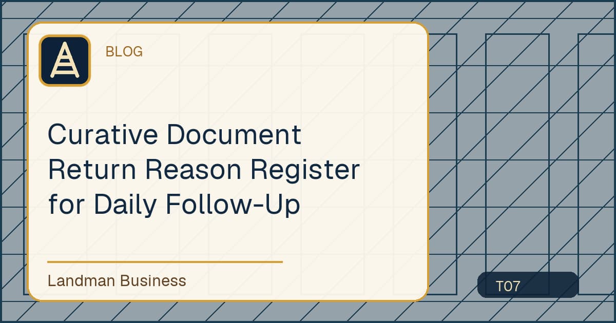 Editorial title card for Curative Document Return Reason Register for Daily Follow-Up