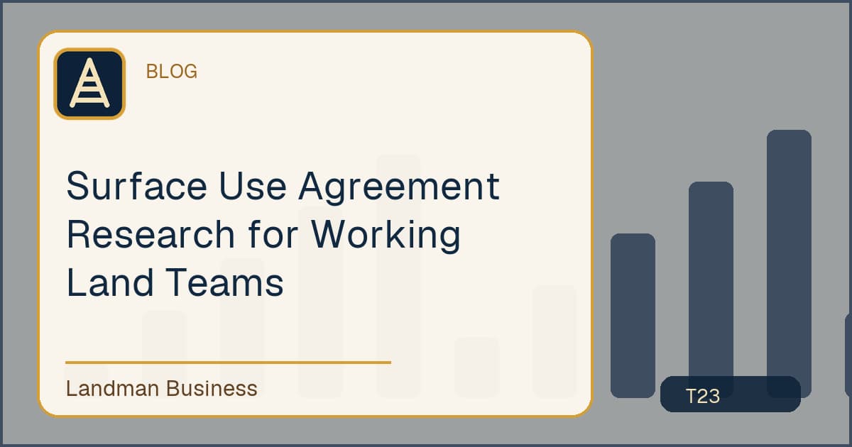 Deterministic Landman Business title card for surface use agreement research