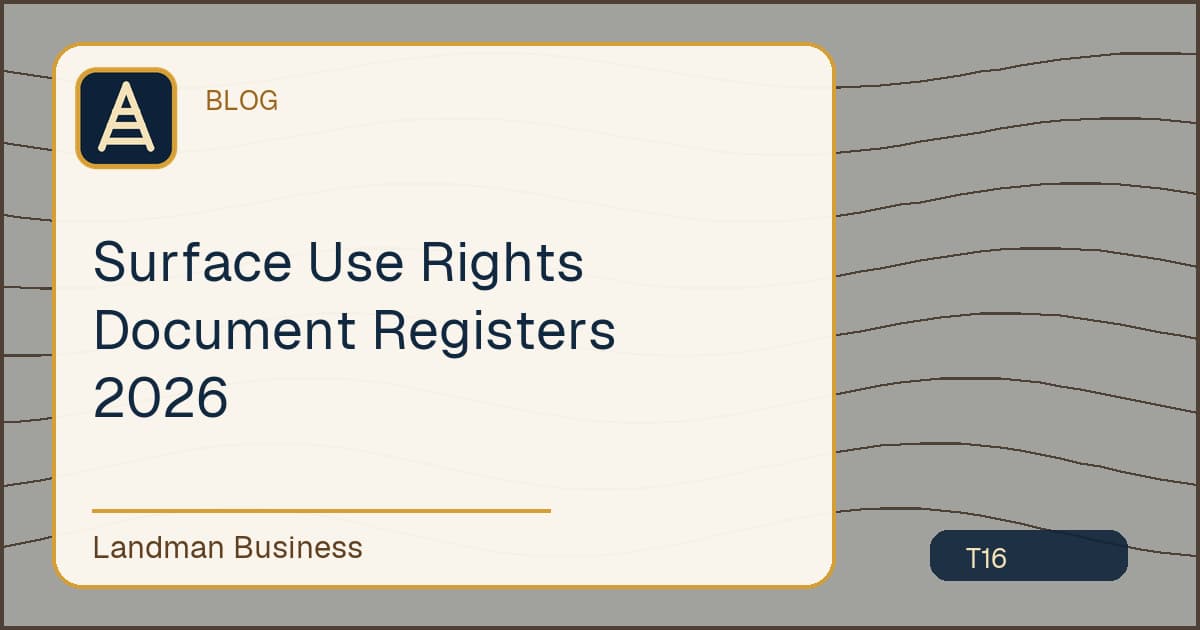 Surface Use Rights Document Registers 2026 workflow guide