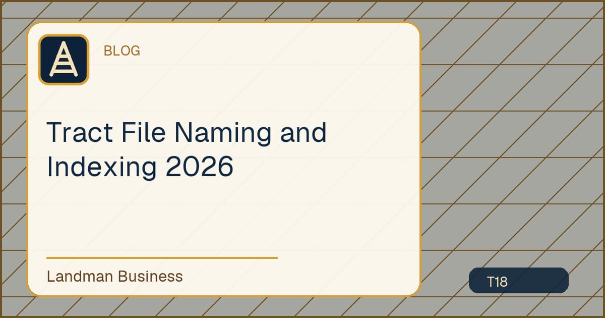 Title card for Tract File Naming and Indexing 2026